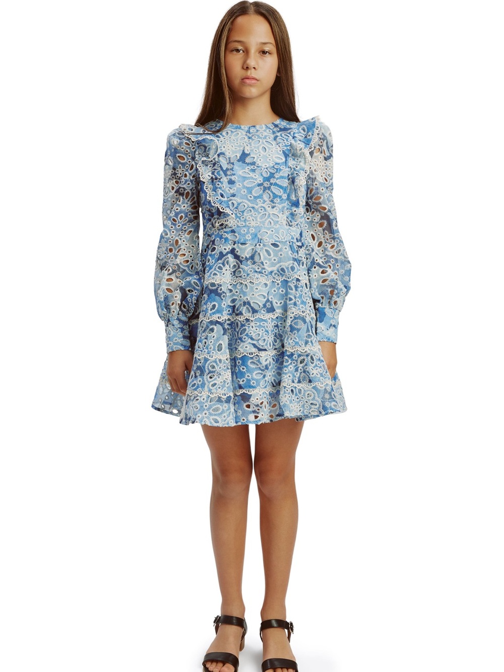 Bardot odette long sleeve tiered dress